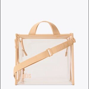 BEIS Transparent Tan Travel Bag